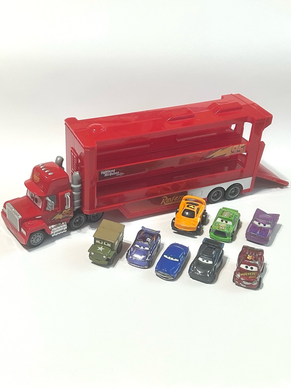 Cars Movie Mack Car Carrier /7 Disney Pixar Cars Mini Racers Lightning McQueen
